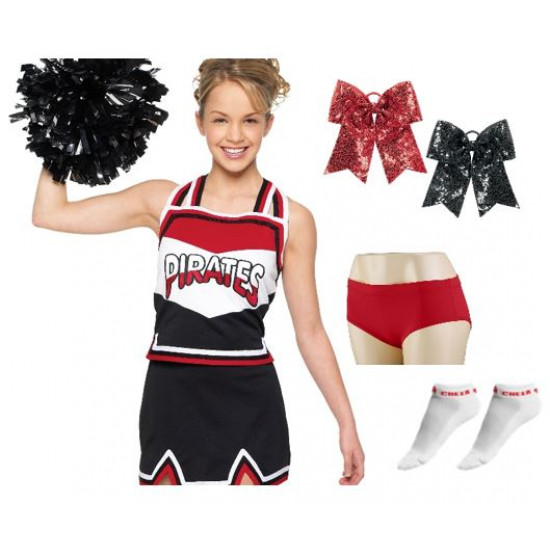 Custom Cheerleader Uniforms Tops Bottoms Poms Warmups