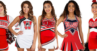 Ladies Cheerleader Costume High School Girls Cheer Outfit Set For